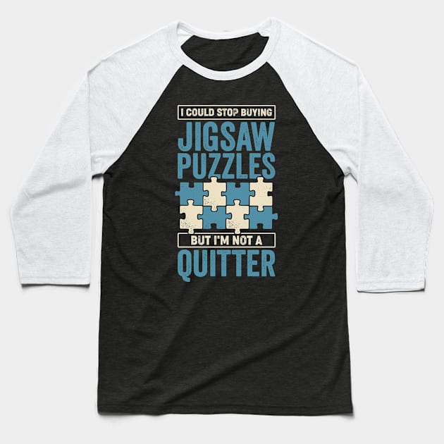 Funny Jigsaw Puzzle Lover Puzzler Gift Baseball T-Shirt by Dolde08